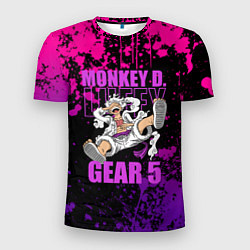 Мужская спорт-футболка One piece - пурпурный гир 5