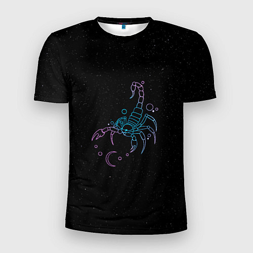 Мужская спорт-футболка Знак зодиака скорпион - космос / 3D-принт – фото 1