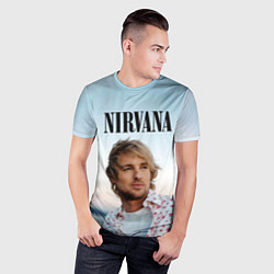 Футболка спортивная мужская Тру фанат Nirvana, цвет: 3D-принт — фото 2