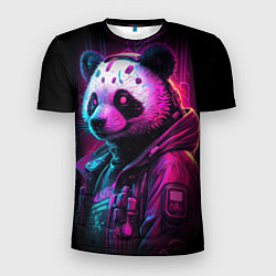 Мужская спорт-футболка Panda cyberpunk