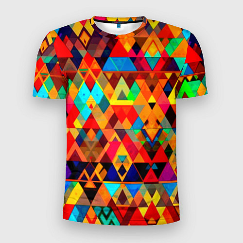 Мужская спорт-футболка Абстрактный разноцветный / 3D-принт – фото 1