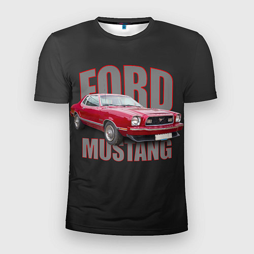 Мужская спорт-футболка Автомашина Ford Mustang / 3D-принт – фото 1