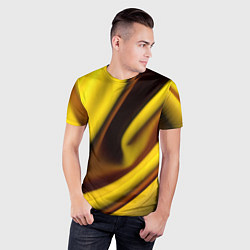 Футболка спортивная мужская Желтая футболка, цвет: 3D-принт — фото 2