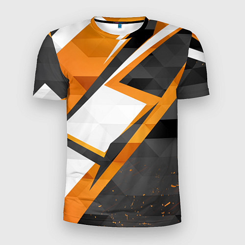 Мужская спорт-футболка Абстрактный полигональный узор Asiimov / 3D-принт – фото 1