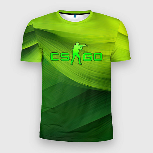 Мужская спорт-футболка CSGO green logo / 3D-принт – фото 1