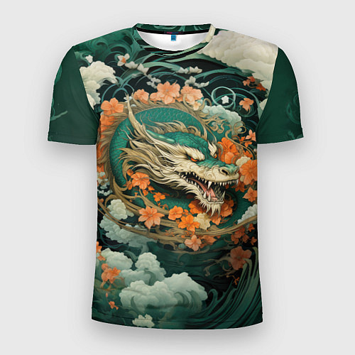 Мужская спорт-футболка Облачный дракон Irezumi / 3D-принт – фото 1