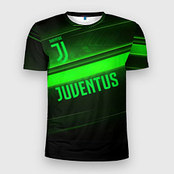 Футболка спортивная мужская Juventus green line, цвет: 3D-принт