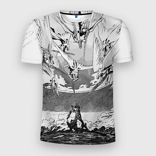 Мужская спорт-футболка Нападение ангелов - Евангелион / 3D-принт – фото 1