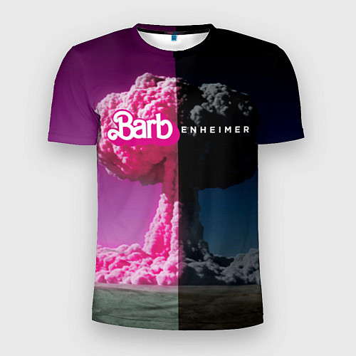 Мужская спорт-футболка Barbenheimer - meme - nuclear explosion / 3D-принт – фото 1