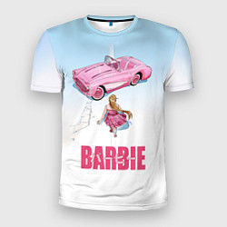 Мужская спорт-футболка Барби на дороге