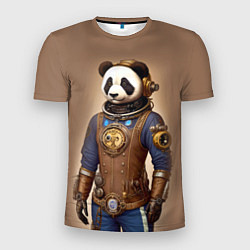 Мужская спорт-футболка Крутой панда в стиле стимпанк - нейросеть