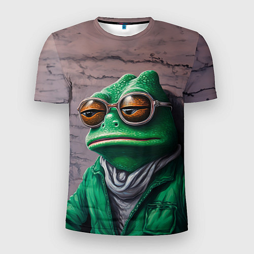 Мужская спорт-футболка Уставшная лягушка Пепе / 3D-принт – фото 1