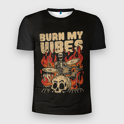 Мужская спорт-футболка Burn my vibes / 3D-принт – фото 1
