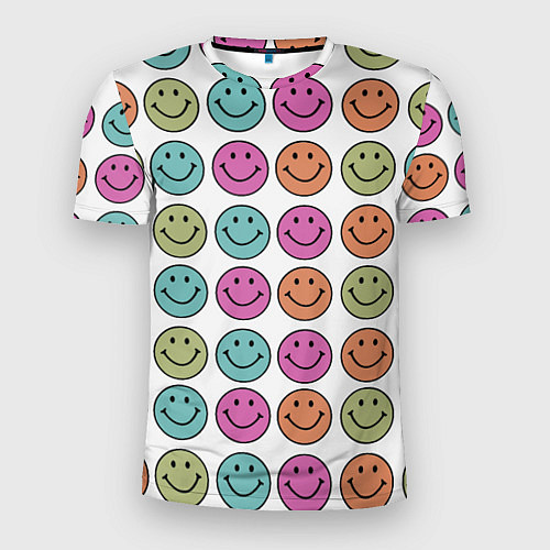 Мужская спорт-футболка Smiley face / 3D-принт – фото 1