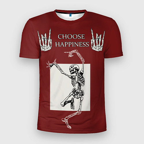 Мужская спорт-футболка Choose happiness / 3D-принт – фото 1