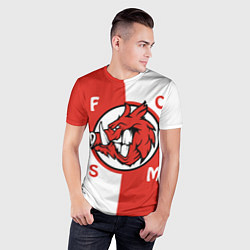 Футболка спортивная мужская FCSM мясо, цвет: 3D-принт — фото 2