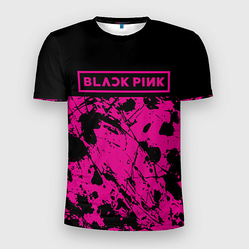 Мужская спорт-футболка Black pink - emblem - pattern - music / 3D-принт – фото 1
