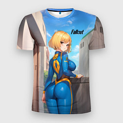 Мужская спорт-футболка Fallout game girl