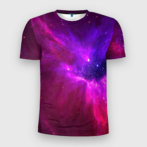 Мужская спорт-футболка Бескрайнее космическое пространство - галактика / 3D-принт – фото 1