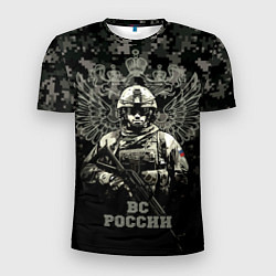 Мужская спорт-футболка ВС России Спецназ штурмовик