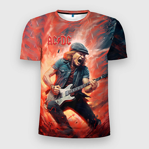 Мужская спорт-футболка ACDC rock music / 3D-принт – фото 1