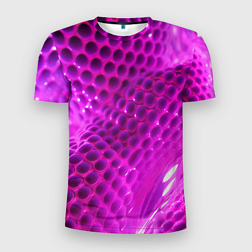 Мужская спорт-футболка Розовые объемные соты / 3D-принт – фото 1