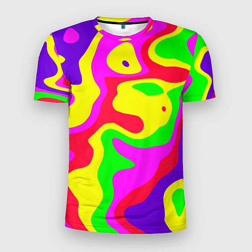 Мужская спорт-футболка Абстракция пять цветов / 3D-принт – фото 1