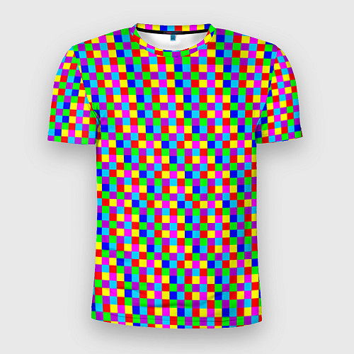 Мужская спорт-футболка Разноцветные маленькие квадраты / 3D-принт – фото 1