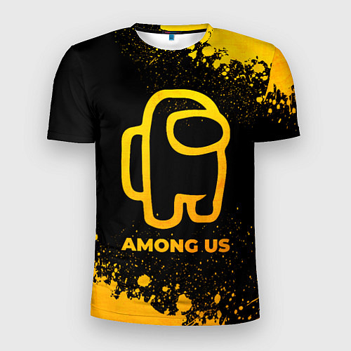 Мужская спорт-футболка Among Us - gold gradient / 3D-принт – фото 1