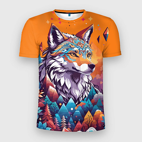 Мужская спорт-футболка Рыжая лисичка - тотемное животное / 3D-принт – фото 1