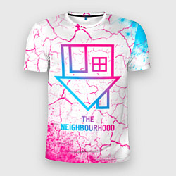 Мужская спорт-футболка The Neighbourhood neon gradient style