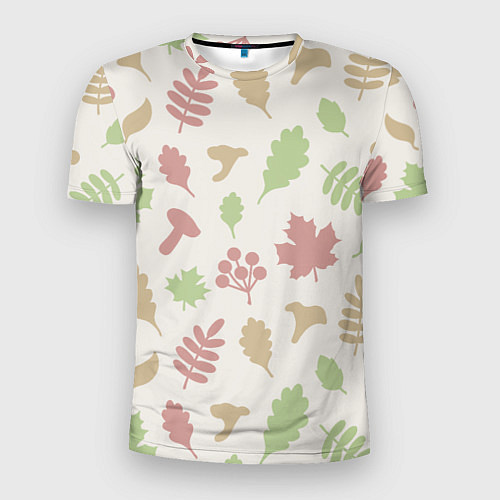 Мужская спорт-футболка Осень - бежевый 3 / 3D-принт – фото 1