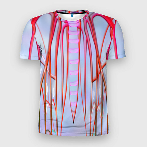 Мужская спорт-футболка Розовые прожилки / 3D-принт – фото 1