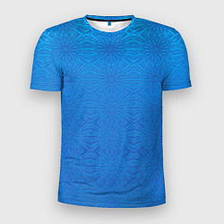 Мужская спорт-футболка Переливающаяся абстракция голубой