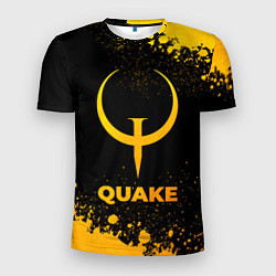 Мужская спорт-футболка Quake - gold gradient