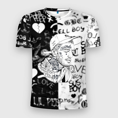 Мужская спорт-футболка Lil peep logo rap / 3D-принт – фото 1