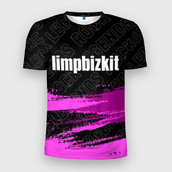 Футболка спортивная мужская Limp Bizkit rock legends: символ сверху, цвет: 3D-принт