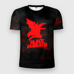 Мужская спорт-футболка Black Sabbath краски метал