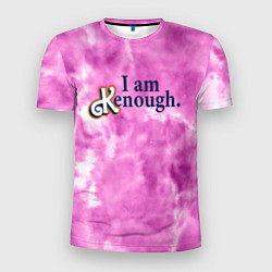 Мужская спорт-футболка I am kenough - розовый тай-дай