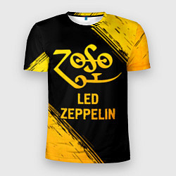Мужская спорт-футболка Led Zeppelin - gold gradient