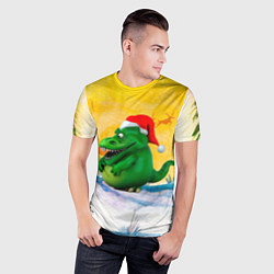 Футболка спортивная мужская Дракон символ года 2024, цвет: 3D-принт — фото 2