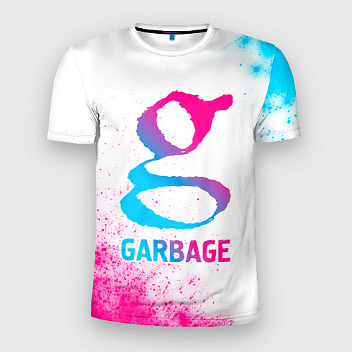 Мужская спорт-футболка Garbage neon gradient style / 3D-принт – фото 1