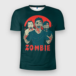 Футболка спортивная мужская Zombie - день мертвеца, цвет: 3D-принт