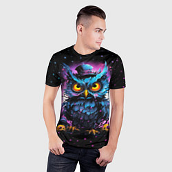 Футболка спортивная мужская Magic owl, цвет: 3D-принт — фото 2