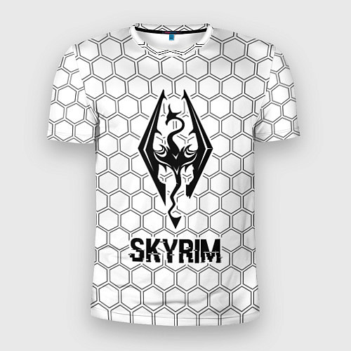Мужская спорт-футболка Skyrim glitch на светлом фоне / 3D-принт – фото 1