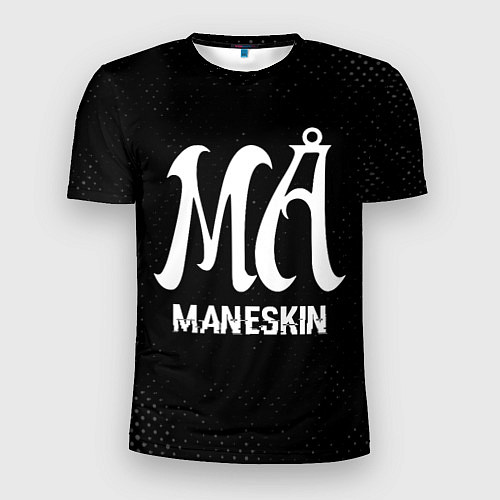 Мужская спорт-футболка Maneskin glitch на темном фоне / 3D-принт – фото 1