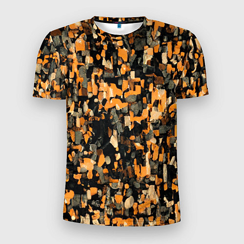 Мужская спорт-футболка Мазки коричневой краски / 3D-принт – фото 1