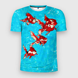 Футболка спортивная мужская Красная рыбки, цвет: 3D-принт