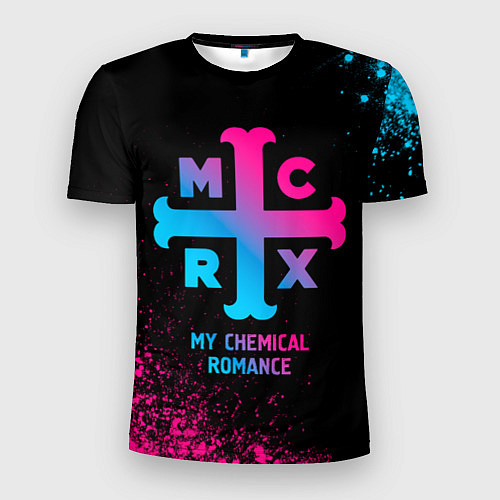Мужская спорт-футболка My Chemical Romance - neon gradient / 3D-принт – фото 1