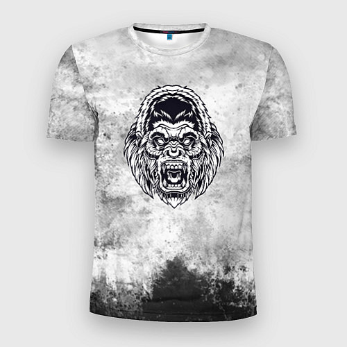 Мужская спорт-футболка Texture - разозленная горилла / 3D-принт – фото 1